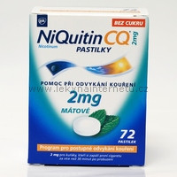 NiQuitin CQ 2 mg pastilky - 72 ks