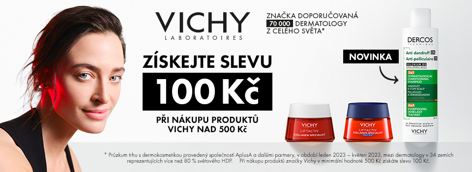 Vichy sleva 100Kč při nákupu nad 500 Kč